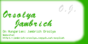 orsolya jambrich business card